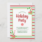 Invitation Sucres de canne Peppermint Stripes Mignonne Fête d (Devant)