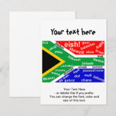 Invitation sud-africaine à l'argot - Personnalisab (Devant / Derrière)