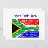 Invitation sud-africaine d'argot - personnalisable (Devant / Derrière)