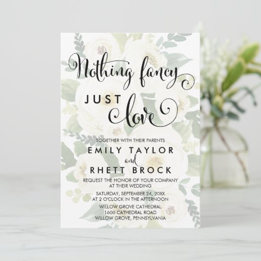 Invitation Sud | Faded Floral Nothing Fancy Just Love (Debout devant)