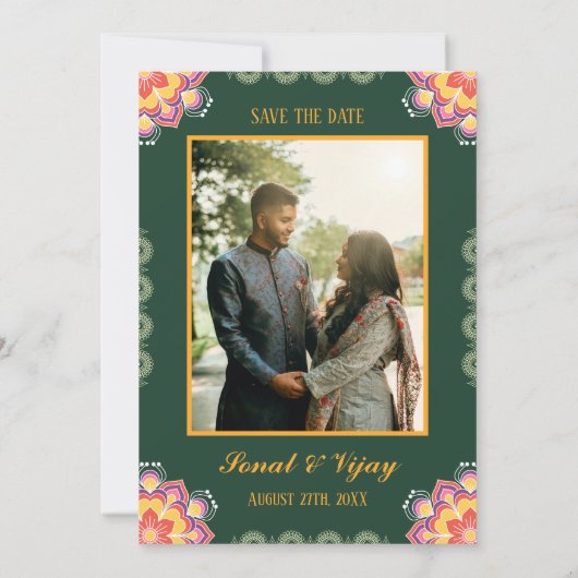 Invitation Sudh Desi Mariage hindou indien Ganesha Logo Chakr (Dos)