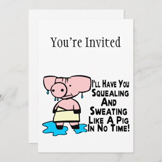 Invitation Sueur De Cochon (Devant / Derrière)