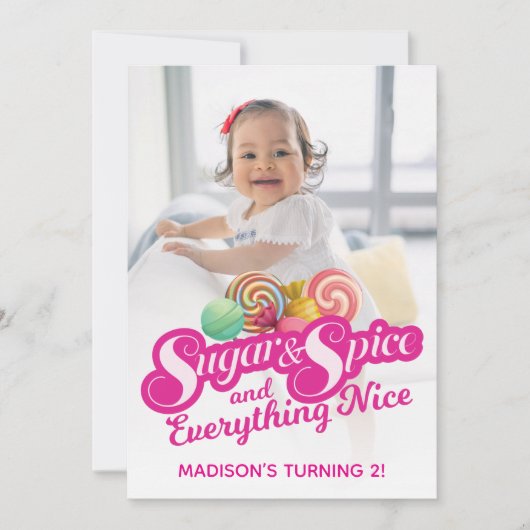 Invitation Sugar et Épice (Devant)