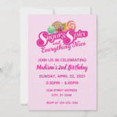 Invitation Sugar et Épice (Dos)