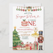 Invitation Sugar Plum Fairy Nutcracker Christmas Birthday (Devant)
