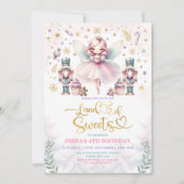 Invitation Sugar Plum Fairy Nutcracker Fille fête d'anniversa (Devant)