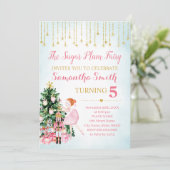 Invitation Sugar Plum Fairy Nutcracker parties scintillant hi (Debout devant)