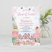 Invitation Sugar Plum Fairy Photo Gingerbread Maison Annivers (Debout devant)
