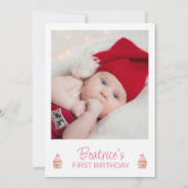 Invitation Sugar Plum Fairy Photo Gingerbread Maison Annivers (Dos)