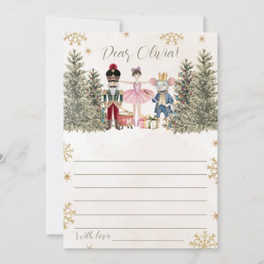 Invitation Sugar Plum Nutcracker Message Card (Devant)