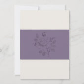 Invitation Sugar Plum Rose moderne Mariage de script (Dos)