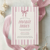 Invitation Sugar Plum Stripe Holiday Favorite Things Party