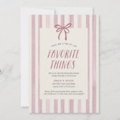 Invitation Sugar Plum Stripe Holiday Favorite Things Party (Devant)