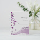 Invitation Sugar Plum Tree et Snowflakes en violet (Debout devant)
