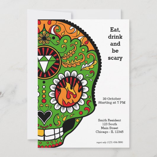 Invitation Sugar Skull (Devant)