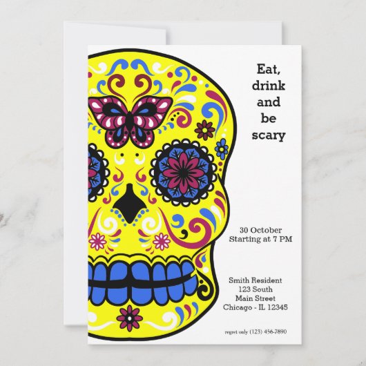Invitation Sugar Skull (Devant)