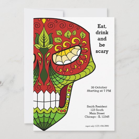 Invitation Sugar Skull (Devant)