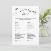 Invitation SUGARBOO Baby shower Ce qui est sur votre jeu de t (Debout devant)