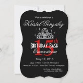 Invitation Sugey2 Lumières magiques Photo Quinceanera - rouge (Dos)