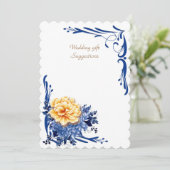 Invitation Suggestions de cadeaux de mariage (Debout devant)