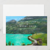 Invitation Suisse paysage peinture pastel à l'huile (Devant / Derrière)