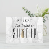 Invitation Suit en marbre fumée Serez-vous mon groomsman ? (Debout devant)