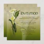 Invitation Suite blanche de mariage de calla (Devant / Derrière)