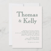 Invitation Suite de Mariage botanique vintage (Devant)
