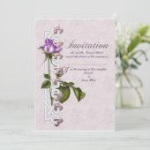 Invitation Suite de Mariage de Rose de Lavender (Debout devant)