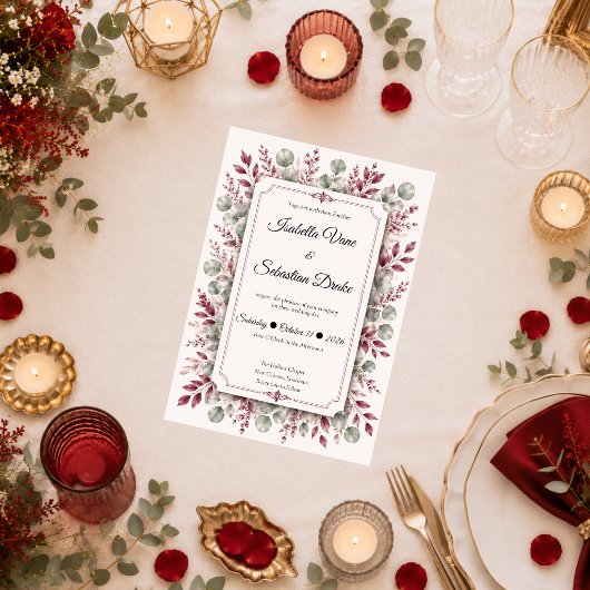 Invitation Suite de mariage floral romantique