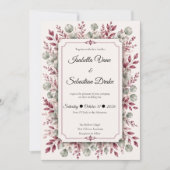 Invitation Suite de mariage floral romantique (Devant)