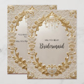 Invitation Suite d'invitation Baroque Royale : Grandeur dorée (Devant / Derrière)