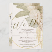 Invitation Suite d'invitation de mariage de destination éléga (Devant / Derrière)