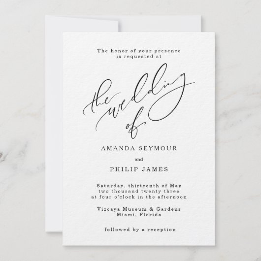 Invitation Suite d'invitation minimale (Devant)