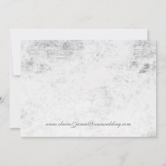 Invitation Suite d'invitation Rose rustique noir et blanc, (Dos)