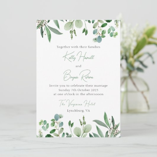 Invitation Suite Eucalyptus (Debout devant)
