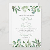 Invitation Suite Eucalyptus (Devant / Derrière)