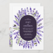 Invitation Suite Lavender | Mariage de printemps floral éléga (Devant / Derrière)