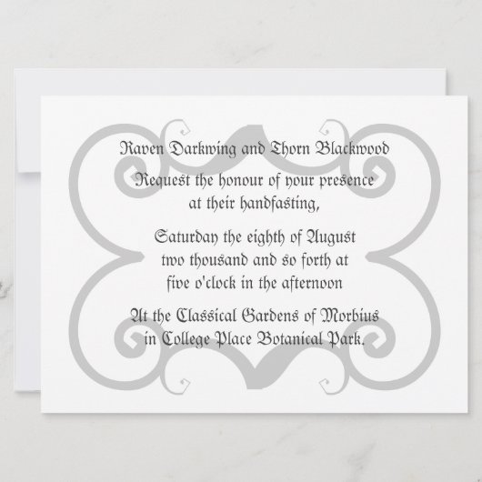 Invitation Suite Mariage/à main éternelle (Dos)