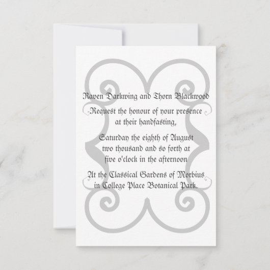 Invitation Suite Mariage/à main éternelle (Dos)