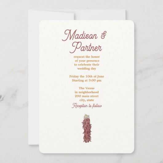 Invitation Suite Mariage Chili (Devant)