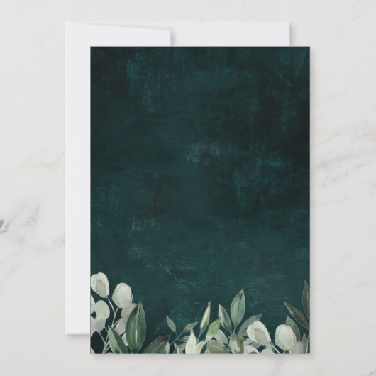 Invitation Suite Mariage de Bouquet verdoyante (Dos)