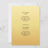 Invitation Suite Mariage de fleurs jaunes dorées (Dos)