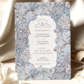 Invitation Suite Mariage Lily Dorée Crème rose Morris