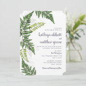 Invitation Suite Mariage Lush Fern (Debout devant)