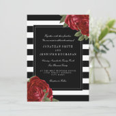 Invitation Suite Mariage moderne en noir et blanc (Debout devant)