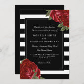 Invitation Suite Mariage moderne en noir et blanc (Devant / Derrière)
