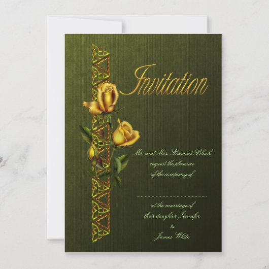Invitation Suite Mariage Rose d'or (Devant)