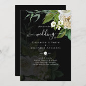 Invitation Suite Mariage Sublime - Roses Blanches (Devant / Derrière)