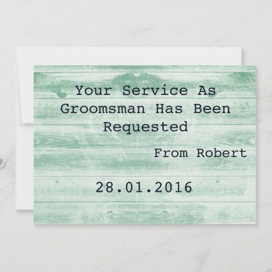 Invitation Suitup Arrière - plan en bois Serez-vous mon mario (Dos)